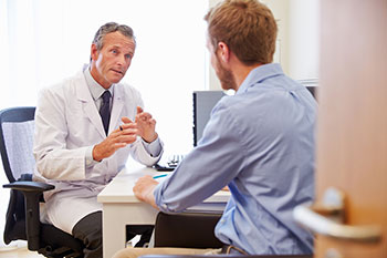patient having consultation with a doctor