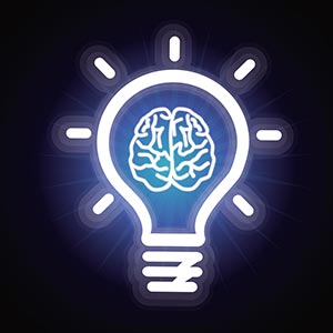 Light Bulb And Brain